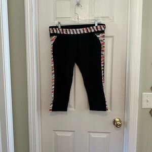 Black Leggings with Colorful Stripes